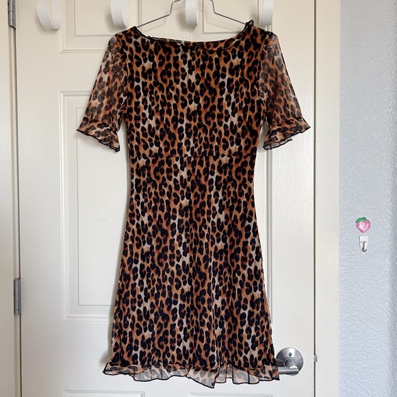 Mesh Ruffle Mini Dress - Picture 3 of 9